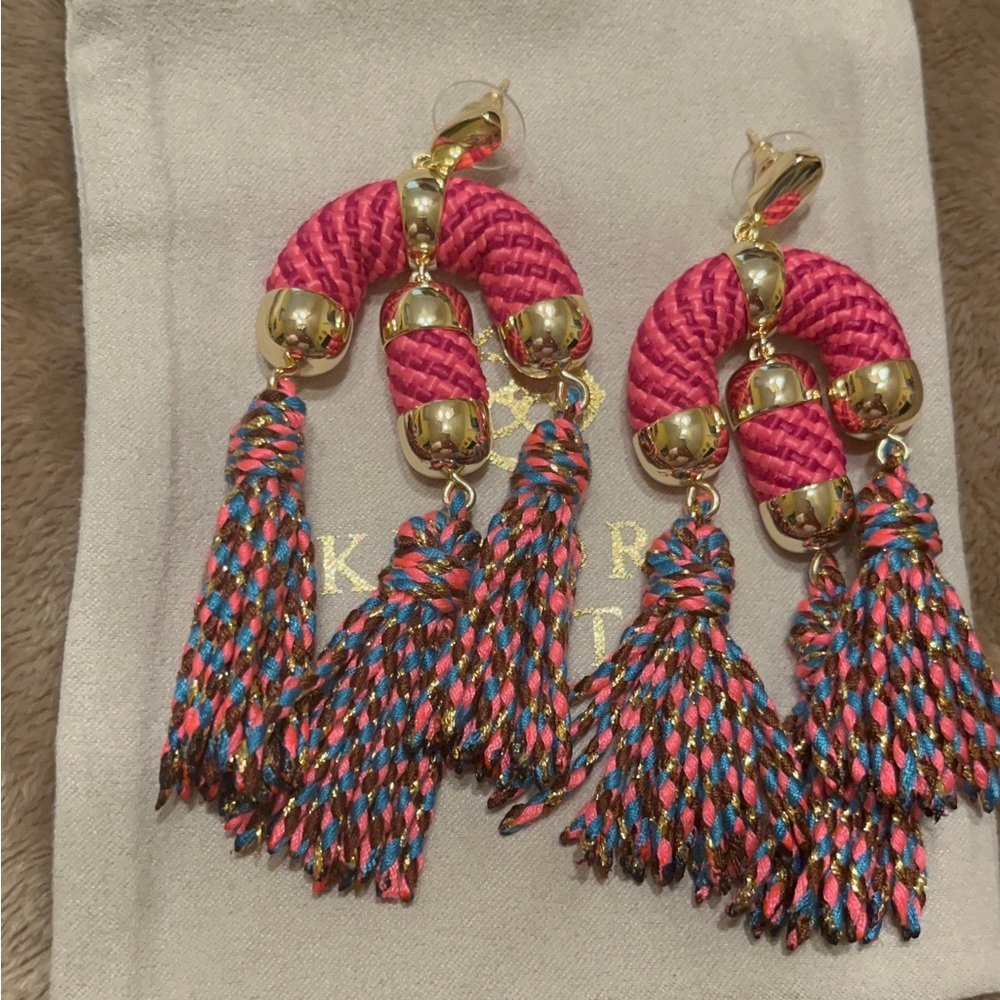 Tassel Statement Earrings - image 1